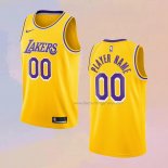 Men's Los Angeles Lakers Customize Icon 2020-21 Yellow Jersey