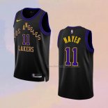 Men's Los Angeles Lakers Jaxson Hayes NO 11 City 2023-24 Black Jersey