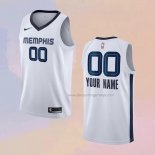 Men's Memphis Grizzlies Customize Association 2020-21 White Jersey