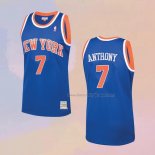 Men's New York Knicks Carmelo Anthony NO 7 Mitchell & Ness 2012-13 Blue Jersey