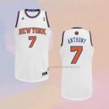 Men's New York Knicks Carmelo Anthony NO 7 White Jersey