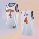 Men's New York Knicks Derrick Rose NO 4 Association White Jersey