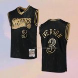 Men's Philadelphia 76ers Allen Iverson NO 3 Throwback 2020 Chinese New Year Black Jersey