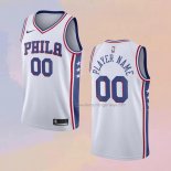 Men's Philadelphia 76ers Customize Association 2020-21 White Jersey