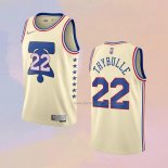 Men's Philadelphia 76ers Matisse Thybulle NO 22 Earned 2020-21 Cream Jersey