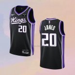 Men's Sacramento Kings Colby Jones NO 20 Icon 2023-24 Black Jersey