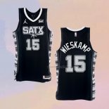 Men's San Antonio Spurs Joe Wieskamp NO 15 Statement 2022-23 Black Jersey