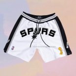San Antonio Spurs Just Don White Shorts