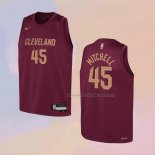 Kid's Cleveland Cavaliers Donovan Mitchell NO 45 Icon 2022-23 Red Jersey