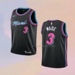 Kid's Miami Heat Dwyane Wade NO 3 City Black Jersey