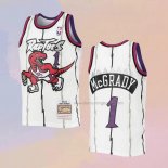 Kid's Toronto Raptors Tracy McGrady NO 1 Mitchell & Ness 1998-99 White Jersey