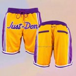 Los Angeles Lakers Just Don Yellow Shorts2