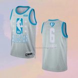 Men's All Star 2022 Los Angeles Lakers LeBron James NO 6 Gray Jersey