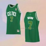Men's Boston Celtics Jaylen Brown NO 7 Snakeskin Hardwood Classics 2021 Green Jersey