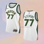 Men's Boston Celtics Lamar Stevens NO 77 City 2023-24 White Jersey
