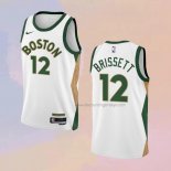 Men's Boston Celtics Oshae Brissett NO 12 City 2023-24 White Jersey