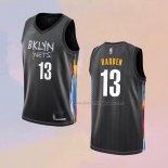 Men's Brooklyn Nets James Harden NO 13 City 2020-21 Black Jersey