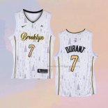Men's Brooklyn Nets Kevin Durant NO 7 Christmas White Jersey