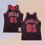 Men's Chicago Bulls Dennis Rodman NO 91 Mitchell & Ness 1996-97 Black Jersey