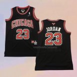 Men's Chicago Bulls Michael Jordan NO 23 Throwback Black Jersey3
