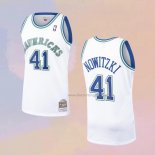 Men's Dallas Mavericks Dirk Nowitzki NO 41 Mitchell & Ness 1998-99 White Jersey