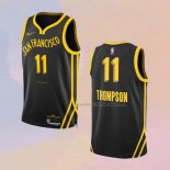 Men's Golden State Warriors Klay Thompson NO 11 City 2023-24 Black Jersey