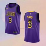 Men's Los Angeles Lakers Anthony Davis NO 3 City 2019 Purple Jersey