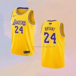 Men's Los Angeles Lakers Kobe Bryant NO 24 Icon 2018-19 Yellow Jersey2