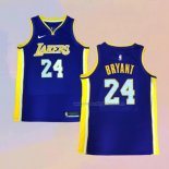 Men's Los Angeles Lakers Kobe Bryant NO 24 Statehombret 2017-18 Purple Jersey