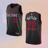 Men's Miami Heat Jimmy Butler NO 22 City 2023-24 Black Jersey