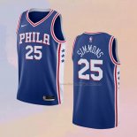 Men's Philadelphia 76ers Ben Simmons NO 25 Icon 2020-21 Blue Jersey