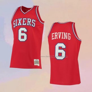 Men's Philadelphia 76ers Julius Erving NO 6 Mitchell & Ness 1982-83 Red Jersey