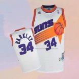 Men's Phoenix Suns Charles Barkley NO 34 Throwback White Jersey