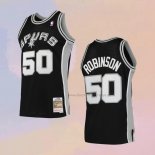 Men's San Antonio Spurs David Robinson NO 50 Mitchell & Ness 1998-99 Black Jersey
