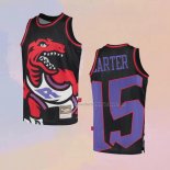Men's Toronto Raptors Vince Carter NO 15 Mitchell & Ness Big Face Black Jersey