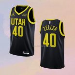 Men's Utah Jazz Cody Zeller NO 40 Statement 2022-23 Black Jersey