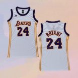 Women's Los Angeles Lakers Kobe Bryant NO 24 White Jersey